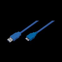 USB 3.0 A Male to Micro USB B Male, blue, 3M, CU0050 - thumbnail