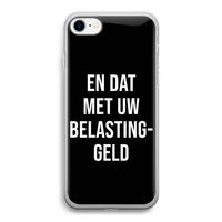Belastinggeld - Zwart: iPhone SE 2020 Transparant Hoesje