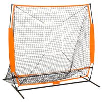 Honkbaltrainingsnet 174x76x158,5 cm zwart