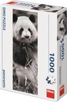 DinoToys Dino puzzel - panorama panda in het gras - 1000 stukjes