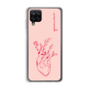 Blooming Heart: Samsung Galaxy A12 Transparant Hoesje
