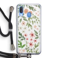 Botanical sweet flower heaven: Samsung Galaxy A40 Transparant Hoesje met koord