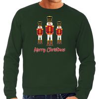 Foute Kersttrui/sweater voor heren - Notenkrakers - groen - piemel/penis