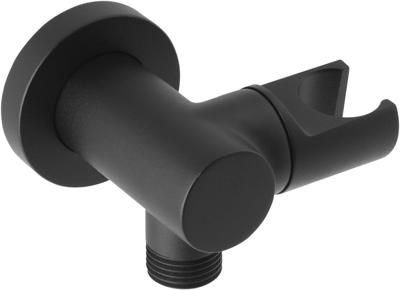 Ben muuraansluiting met handdouchehouder mat zwart