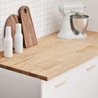 Keuken werkblad rechthoekig 120x63,5x2,7 cm massief eikenhout