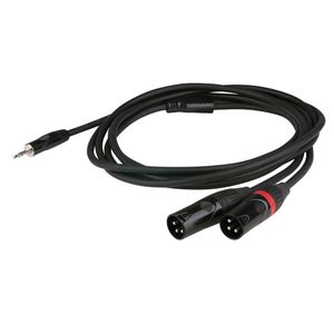 DAP FLX46 minijack naar 2x XLR male verloopkabel 6m