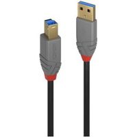 Lindy 36744 5m USB A USB B Mannelijk Mannelijk Zwart USB-kabel