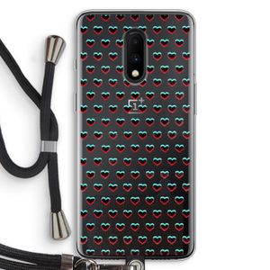 Hartjes: OnePlus 7 Transparant Hoesje met koord