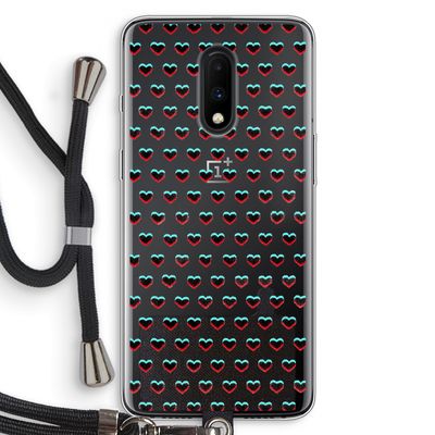 Hartjes: OnePlus 7 Transparant Hoesje met koord
