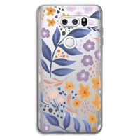 Flowers with blue leaves: LG V30 Transparant Hoesje