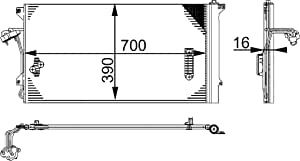 Condensor, airconditioning AC659000S