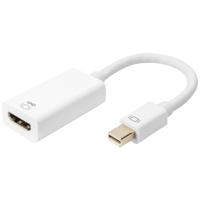 Digitus DB-340416-002-W DisplayPort-kabel DisplayPort / HDMI Aansluitkabel DisplayPort-stekker, HDMI-A-bus 0.20 m Wit Afgeschermd (dubbel), Afgeschermd