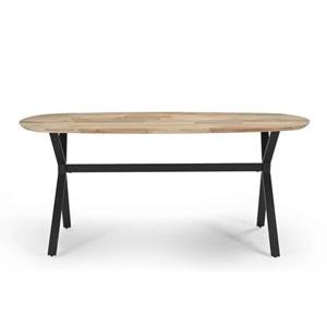 Giga Meubel - Eettafel Naturel 180cm Deens Ovaal - Mangohout - X-Poot