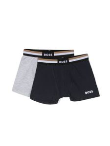 BOSS Kidswear lot de deux boxers à logo imprimé - Bleu