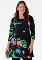 Yoek Tuniek wide bot CHIARA | Zwart | Maat Plus