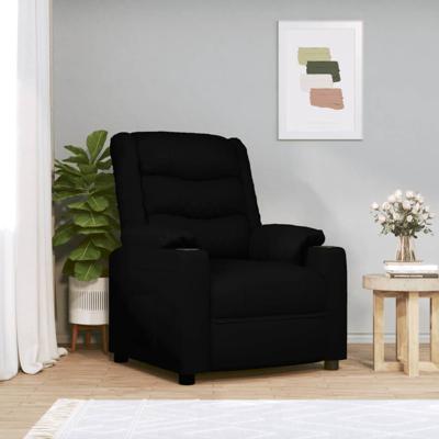 Fauteuil elektrisch verstelbaar kunstleer zwart