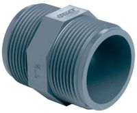 Aquaforte Robuuste PVC Dubbele Nippel 1" Buitendraad - Ideaal voor Vijververbinding & Filter Systemen