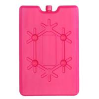 Koelelement plat - roze - 200 ml - 11 x 16 cm - koeltas/koelbox element