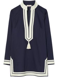 Tory Burch tunique Tory en coton - Bleu