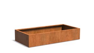 Cortenstaal plantenbak CARREZ 200x100x40cm.