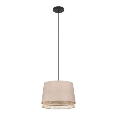 Eglo HanglampTabley Ø 38cm - linnen met rotan - 43975