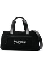 Saint Laurent sac fourre-tout zippé à patch logo - Noir - thumbnail