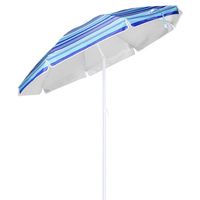 Blauwe tuin parasol met metalen frame 200 cm - Parasols - thumbnail