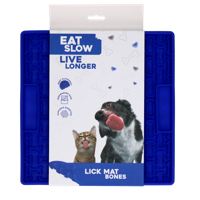 Eat Slow Live Longer Lick Mat Bones Blue