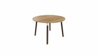 Tafel 9311 rond - 80 cm. - Wit - Toscaans noten - Beuken wenge