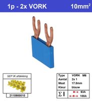 SEP Verdeelkam 1f Vork 2p 18mm blauw F01002B06