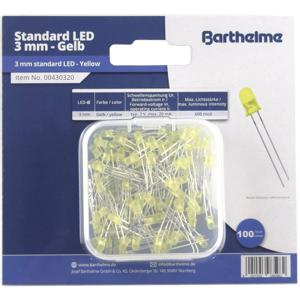 Barthelme LED-assortiment Geel Rond 3 mm 600 mcd 30 ° 20 mA 2 V