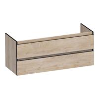 Brauer Joy Edge - Onderkast - 120 cm - met 2 Softclose Lades Greeploos en 1 Sifon Uitsparing - Forest Wheat