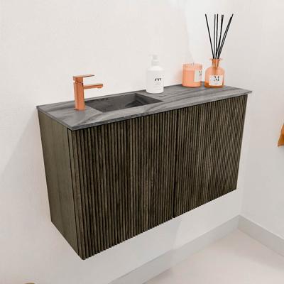 Toiletmeubel Mondiaz Joya Dlux | 70 cm | Meubelkleur Shadow | Faye wastafel Sombra Wasbak Links | 1 kraangat