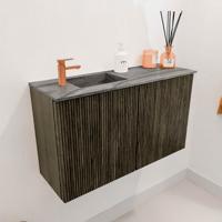 Toiletmeubel Mondiaz Joya Dlux | 70 cm | Meubelkleur Shadow | Faye wastafel Sombra Wasbak Links | 1 kraangat