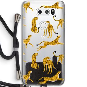 Luipaard: LG V30 Transparant Hoesje met koord