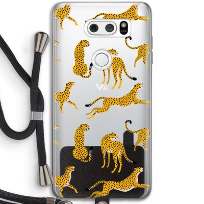Luipaard: LG V30 Transparant Hoesje met koord