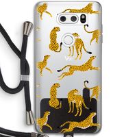Luipaard: LG V30 Transparant Hoesje met koord