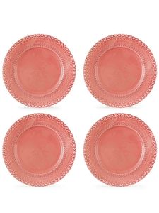 Bordallo Pinheiro lot de quatre assiettes à dîner Fantasia - Rose