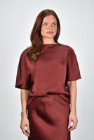 Sea Me Happy top Mercedes Satin Crepe cacao