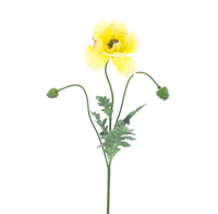 Poppy spray Casper yellow 93 cm kunstbloem Erutan Avon - Erutan avon