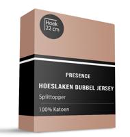 Splittopper Hoeslaken - Katoen Dubbel Jersey - 180x200 cm - Keuze Uit Meerdere Kleuren - Presence - Dekbed-Discounter.nl