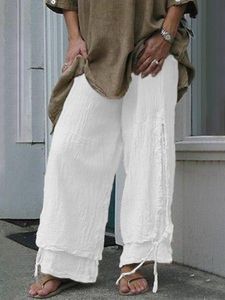 Linen Casual Solid Pants