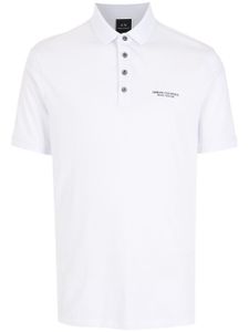 Armani Exchange polo à logo imprimé - Blanc