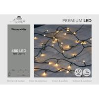 Kerstverlichting - 480 led lampjes - warm wit - 4800 cm - dimmer - timer - thumbnail