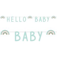 Letterslinger 'Hello Baby' Rainbow Mintgroen (1,4m)