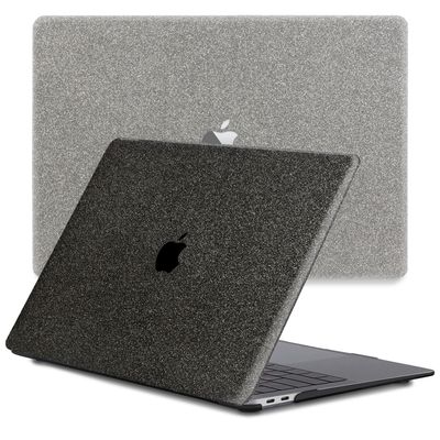 Lunso MacBook Air 15 inch (2023-2025) cover hoes - case - Glitter Zwart