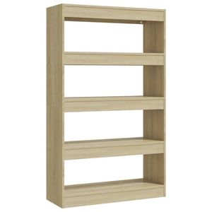 vidaXL Boekenkast/kamerscherm 80x30x135 cm bewerkt hout sonoma eiken