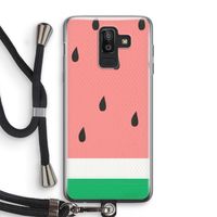 Watermeloen: Samsung Galaxy J8 (2018) Transparant Hoesje met koord