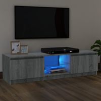 Tv-meubel met LED-verlichting 120x30x35,5 cm grijs sonoma eiken