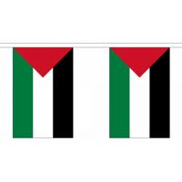 Palestina vlaggenlijn slinger - 900 cm - polyester - met 30 vlaggetjes - binnen/buiten